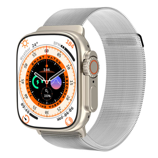Picture of iOsuite Ultra Smart Watch - Silver Stainless Steel Strap