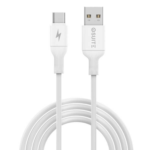 Picture of iOsuite TPE Cable (USB-A) TO (USB-C) - 2.1A - 1M length - White - DC11