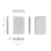 Picture of iOsuite Power Bank 10,000 mAh PD20W wired charging with 1*USB C Port + MagSafe Magnetic Wireless charging up to 15W - Silver