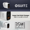 Picture of iOsuite Home Charger QC 35 Watt GaN Tech with 2 Ports 1*USB A & 1*Type C - RY-U35D-AC