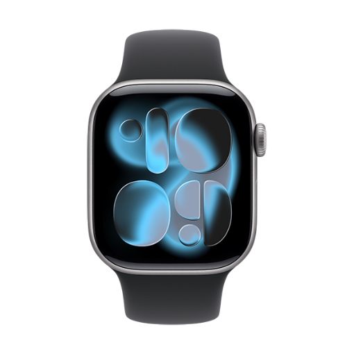 Picture of Apple Watch Series 11 GPS 42mm Space Grey Aluminium Case with Black Sport Band - M/L