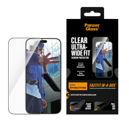 صورة حامى شاشة PanzerGlass ايفون 18 برو ماكس و ايفون 17 برو ماكس